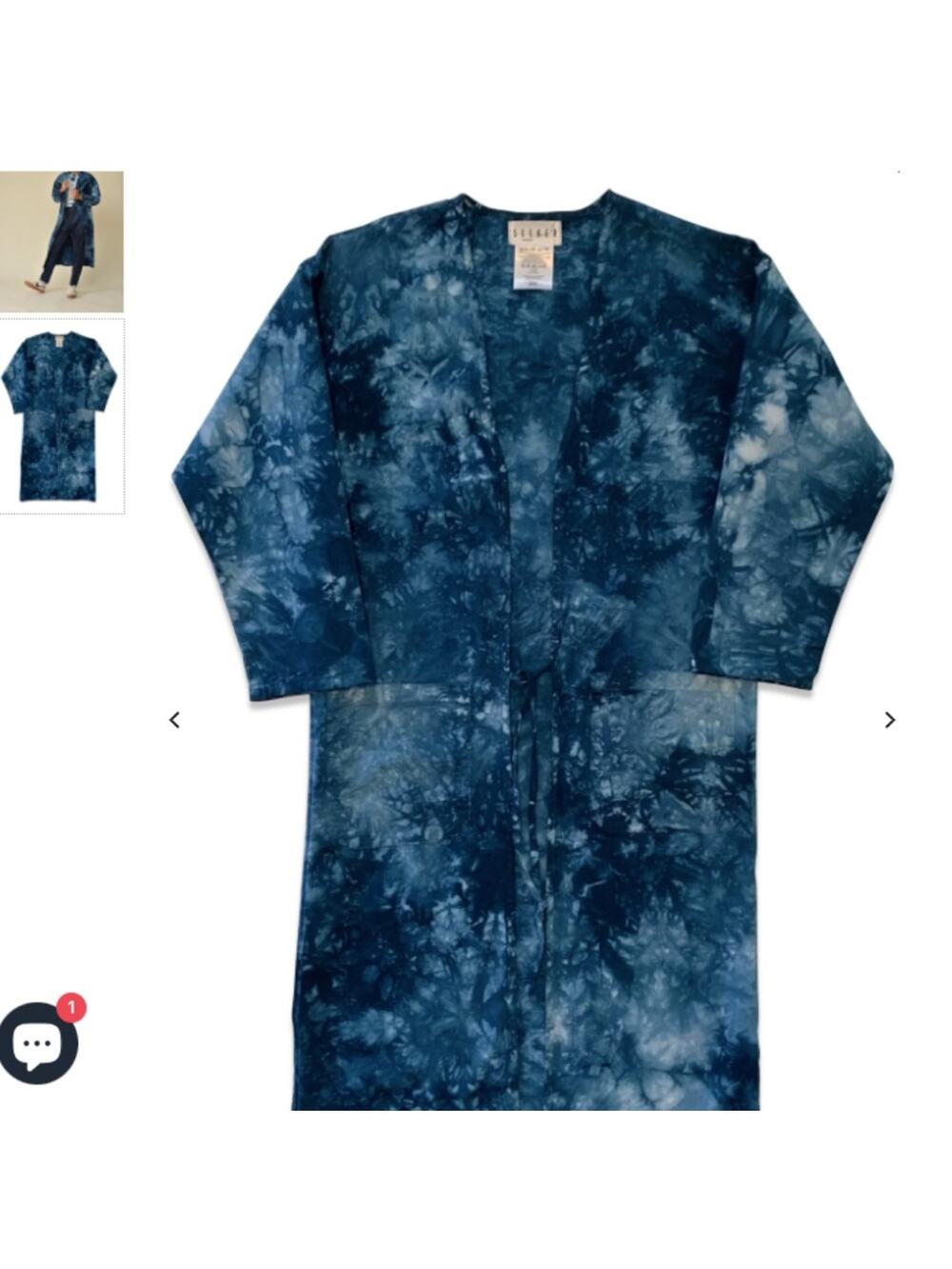 Blue Seeker Tie-Dyed Duster